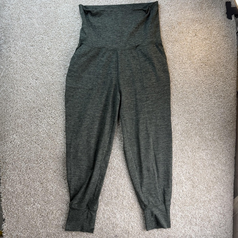 OFFLINE By Aerie Jogger Pants Womens Medium Green Jersey High Waist Yoga Gym